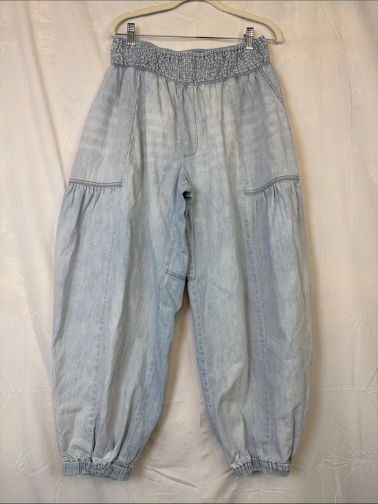 Pilcro Denim - Pilcro Blue Elastic-Waist Denim Top 100% Cotton from Anthropologie